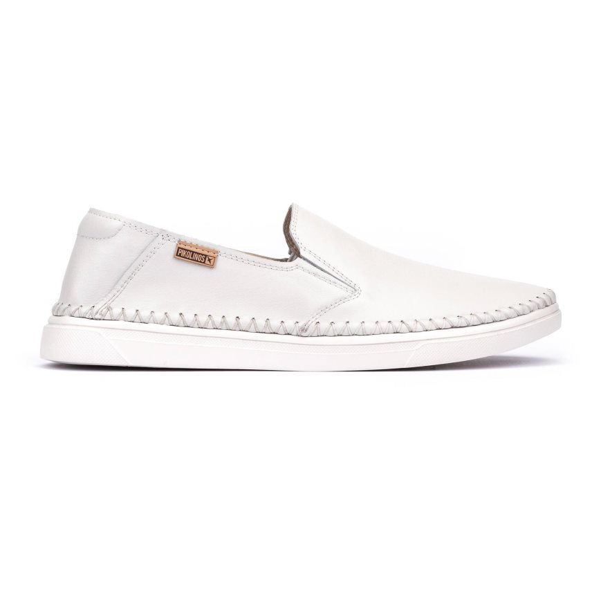 Men\'s Pikolinos ALICANTE Moccasins White | NZ H385710